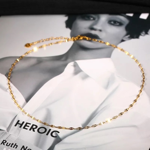 18K Gold Plated Thin Rope Chain Necklace - Picture 5 of 6